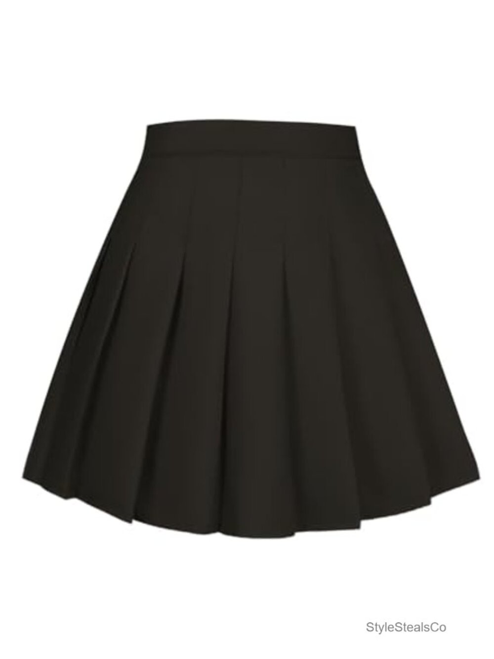 Pleated High Waisted Tennis Skort with Attached Shorts A-Line Wrinkle Resistant